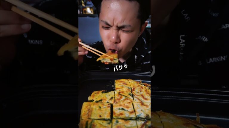 １週間韓国料理生活６日目🥞ワンパンで作るチーズチヂミが美味すぎて悶絶 #shorts