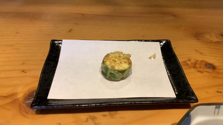 割烹天ぷらよこい　お昼の天ぷら定食　ズッキーニの天ぷらお待ちどうさま