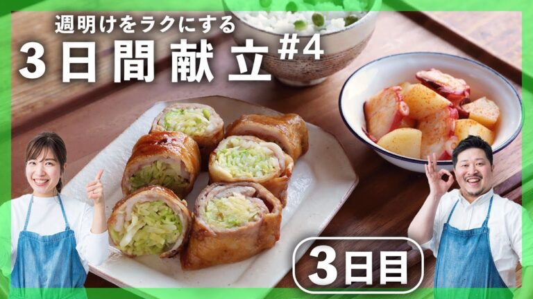 【明日を乗り切れば…】ボリューム満点のおかずはいかがですか？【3日間献立】