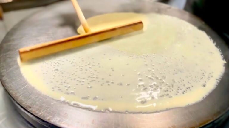 黒ゴマさつまいもクレープ【音楽・会話なしクレープ作るだけ動画】