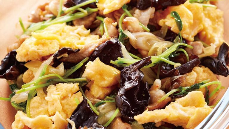 豆苗ときくらげの炒め物