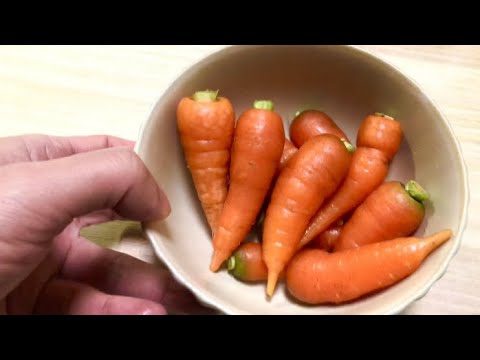 小さい人参で天ぷらを作ったら美味しかった！