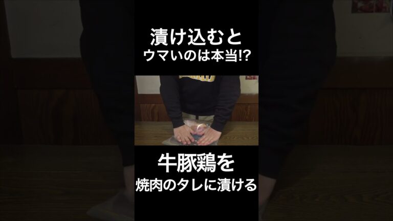 牛豚鶏を焼肉のタレに漬け込んだら美味いのか？ #shorts