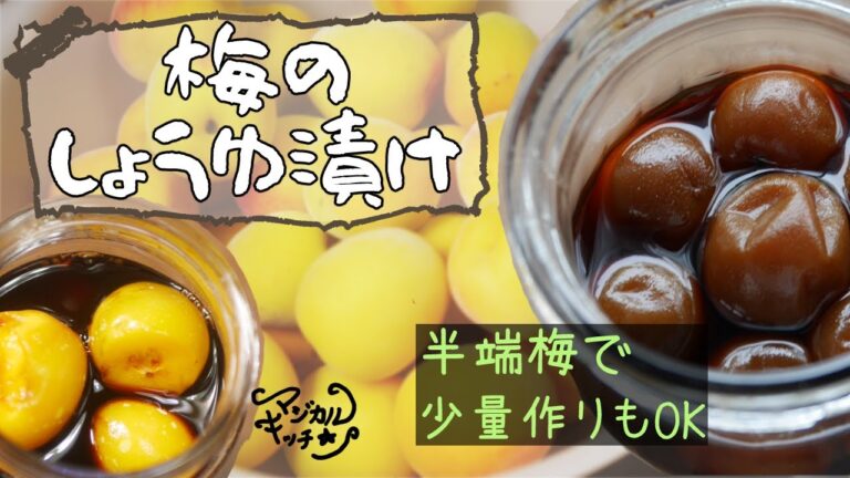 梅の酸味と香りが贅沢【梅のしょうゆ漬け】黄梅青梅どちらでも