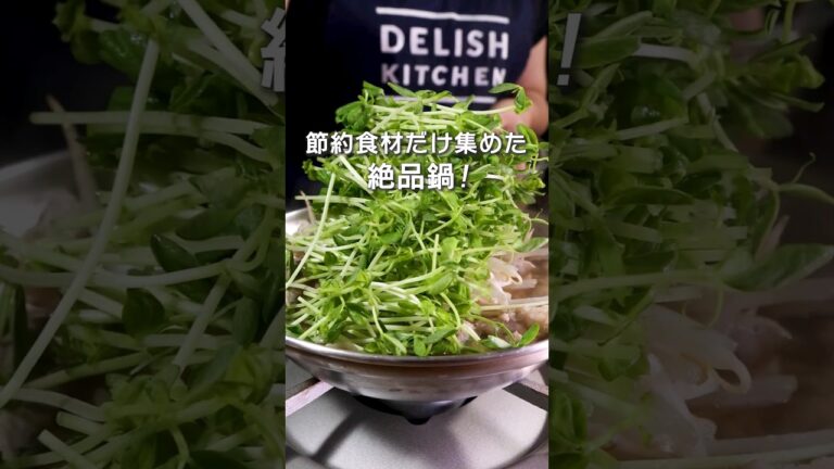 【節約食材だけ集めた🍲】無限豆苗もやし鍋 #豆苗 #無限 #鍋 #もやし