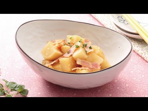 「じゃがいもとベーコンの煮物」の作り方☆レンジでかんたん、ビストロNE-BS1600におまかせ！時短！煮崩れなし！