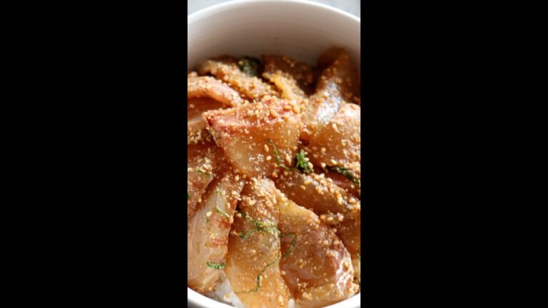 【超簡単】究極な漬け鯛丼の作り方　[Super easy]How to make the ultimate pickled sea bream bowl