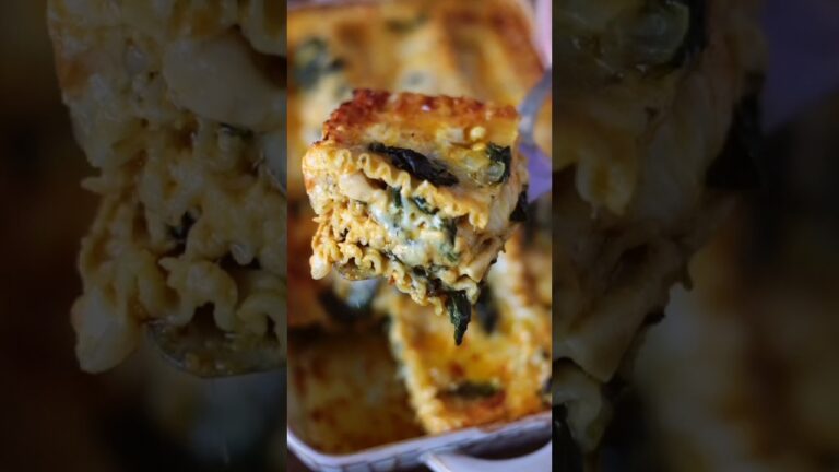 Creamy & Savory Pumpkin Lasagna 😍😋#shorts
