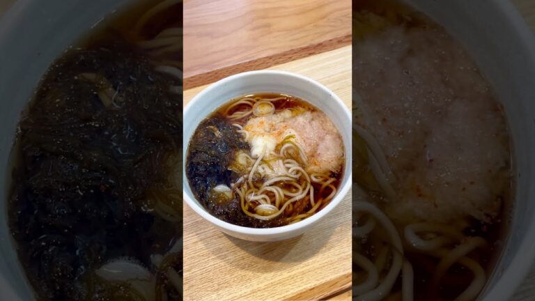 とろろもずくそばを作ってみた！#Shorts