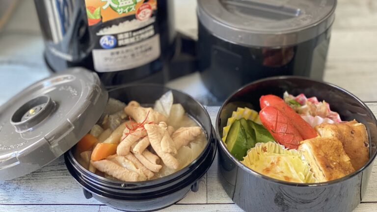 高校生男子のお弁当／もつ煮弁当／保温ランチジャー／弁当箱／簡単なおかず作り方は概要欄から見てね