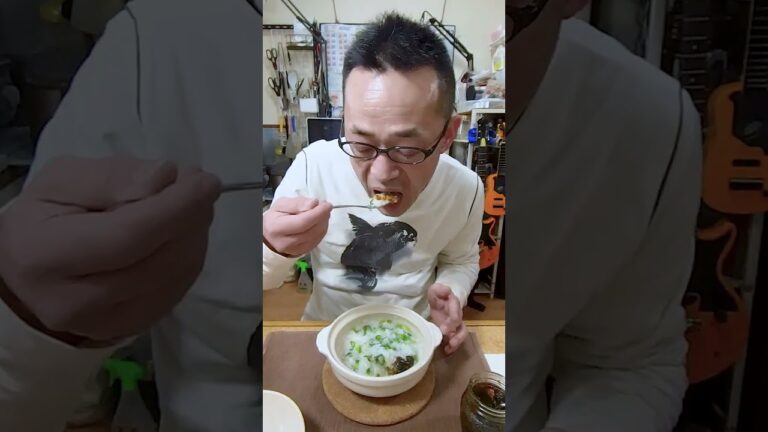 鼻から汗！熱々大根粥！ #shorts #1人めし