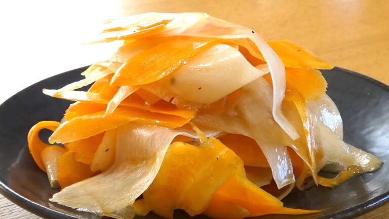 カボチャ レシピ     カボチャ＆大根ひらひらサラダ　Pumpkin recipe pumpkin & radish fluttering salad