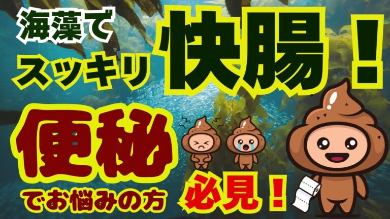 便秘でお悩みの方、必見!!　海藻でスッキリ快腸!!　免疫力もアップ！
