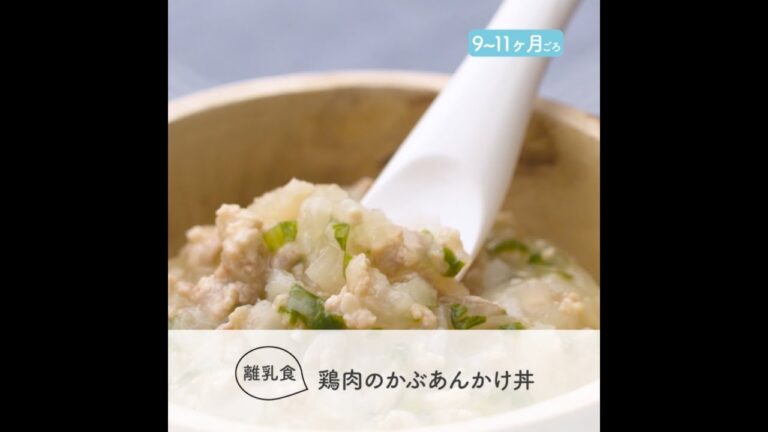 離乳食9〜11カ月ごろにぴったり 鶏肉のかぶあんかけ丼