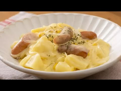 じゃがいもとウインナーのコーンクリーム煮
