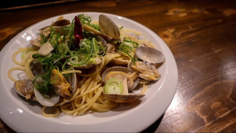 アサリとエリンギのバター醤油スパゲッティ　真夜中レストランMENU48