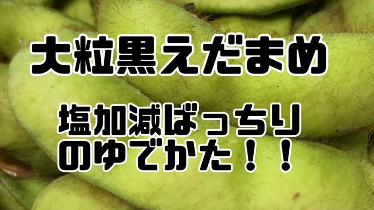 黒えだまめ茹で方【食べだしたら止まらない】