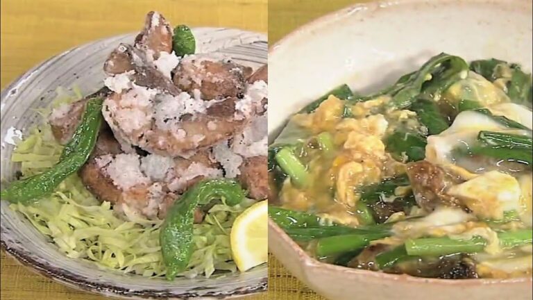 さばの竜田揚げ & さばとにらの卵とじ