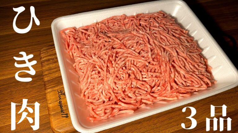 ひき肉の簡単レシピ３品 ～二色丼／ハンバーグ／麻婆茄子～