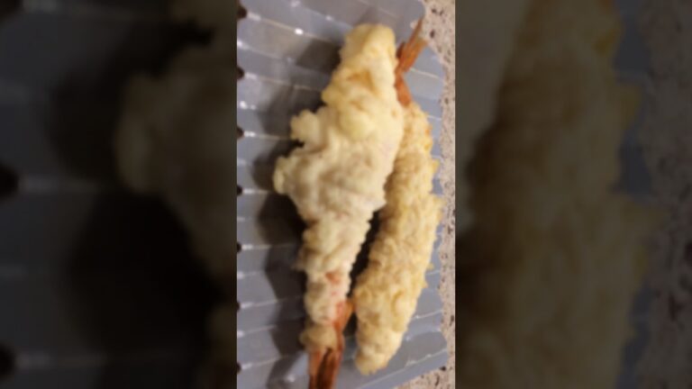 レンジでサクサク熱々天麩羅が冷凍からできるまでを再現