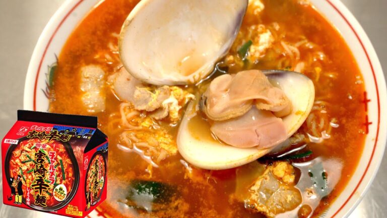 チャルメラ宮崎辛麺の簡単アレンジレシピ（スンドゥブ風味）