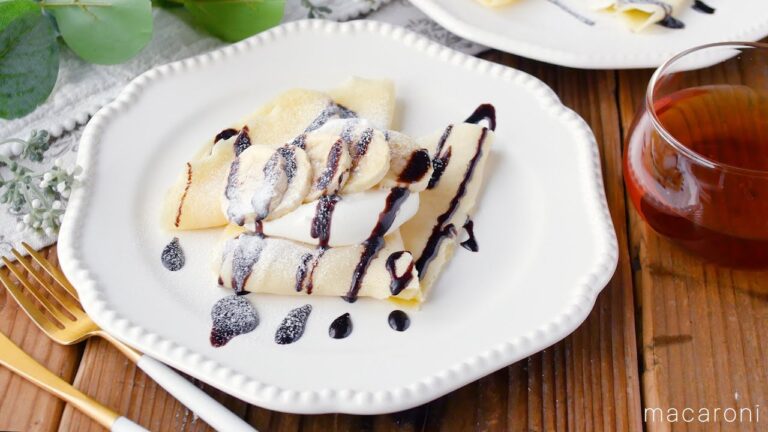 【ホットケーキミックスで作るクレープ】4つの材料で！もっちり食感♪｜macaroni（マカロニ）