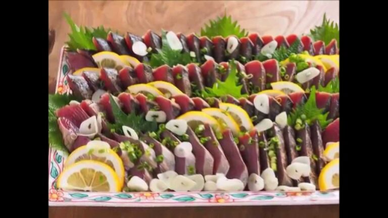 カツオのおろし方、ハンドトーチで炙る、たたきの作り方