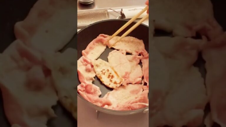 10分で完成　ノンオイルで作るやわらか豚の生姜焼き　我が家の定番料理　低脂肪ヘルシー