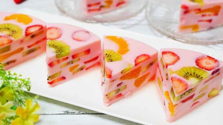 春の彩 いちごミルクフルーツゼリー Strawberry milk jelly made with agar