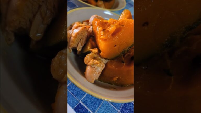 鶏のもも肉のうまみと　かぼちゃがとろける　鶏もも肉とかぼちゃの煮物:⁠)