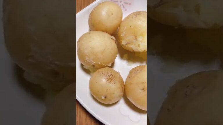 今日の晩ごはんのおかずにじゃがいもの茹でたやつを塩味で。 #shorts