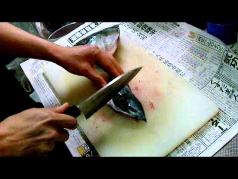 アラの切り方　How to cut through fish bones