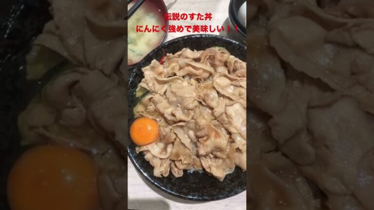 美味しいにんにく風味の豚丼　　伝説のすた丼屋仙台名掛丁店