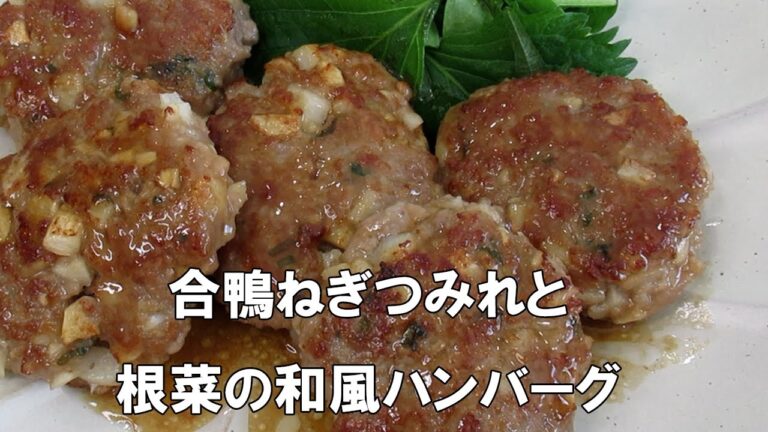 【15分で作れる鴨ハンバーグ♪】合鴨ねぎつみれと根菜の和風ハンバーグ