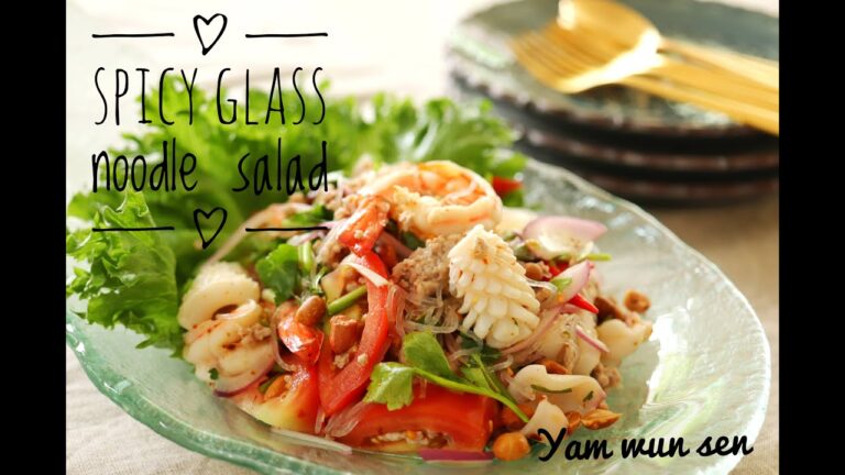 【spicy glass noodle salad/ ยำวุ้นเส้น】Thaifoodrecipes /【ヤムウンセン・春雨サラダ】