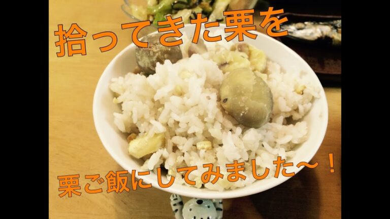 秋の味覚　栗ご飯　をつくってみました〜！