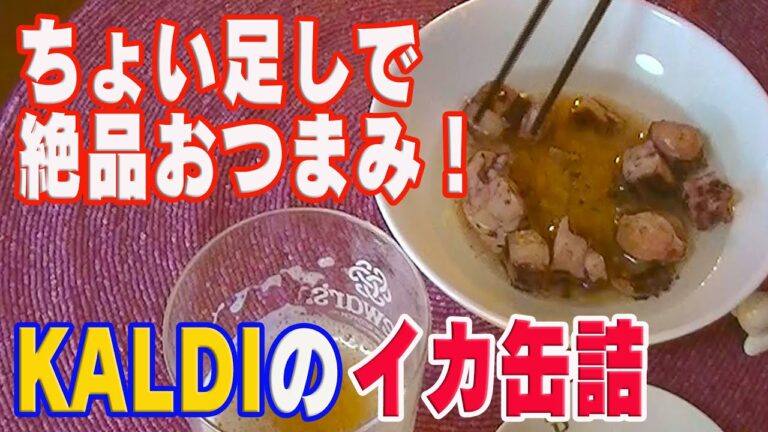 【簡単】ちょい足しだけで絶品スペイン風おつまみに！　KALDIのイカの缶詰