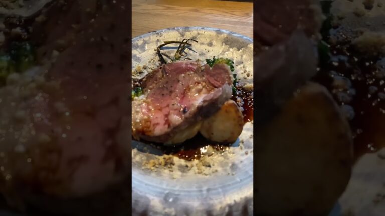 仔羊のロースト、付け合わせは春のお野菜と味噌のクランブル、赤ワインのソース🍷　#asmr #food #chefcooking #youtubeshorts #cooking