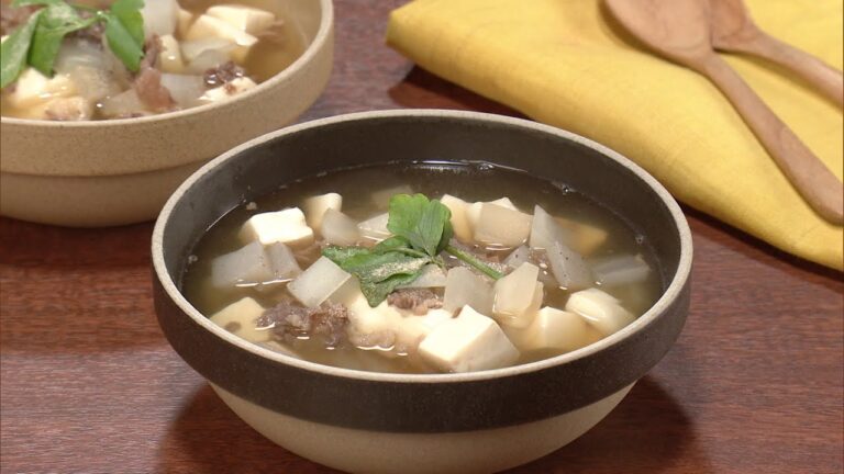 【3分クッキング公式】いかと牛肉のスープ