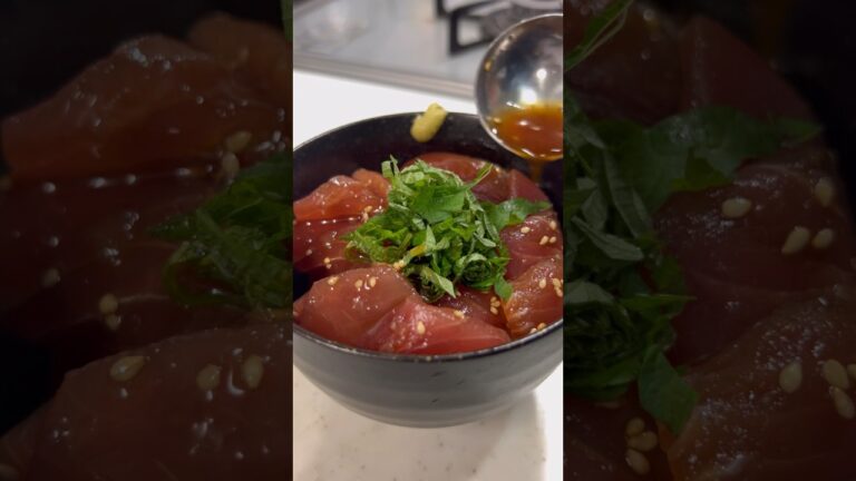 30kg痩せた男が食べているヘルシー漬けマグロ丼の作り方を紹介します！#shorts #short