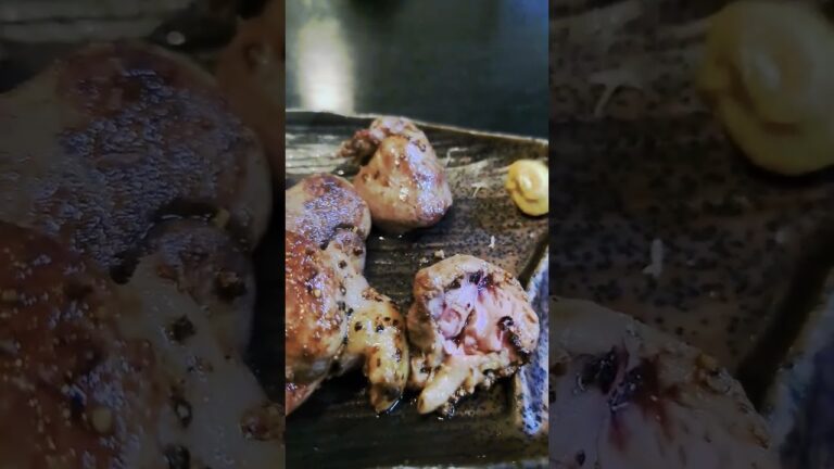 鳥レバー焼き　熱々で旨い！　#鶏レバー #レバー #鶏レバー焼き