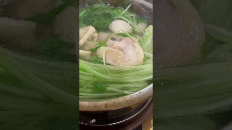 水菜と鶏モモとかにつみれの昆布出汁鍋(2022／10／30)