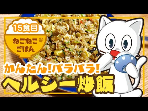 15食目【低糖質】かんたん！パラパラ！ヘルシー炒飯【オートミール】