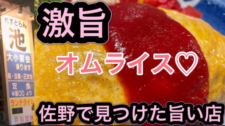 【佐野市】れすとらん池💚綺麗すぎるオムライスに肉汁ジューシーハンバーグ😄✌️ご飯が進んでどうしょもない🤤🤲デミハンバーグ最強🥺👏佐野の隠れ家洋食屋😁🤙
