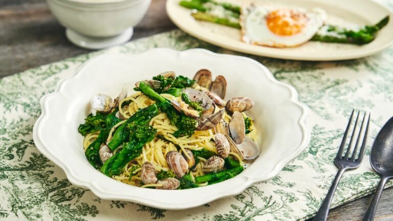 旨味たっぷり！菜の花とあさりのパスタ