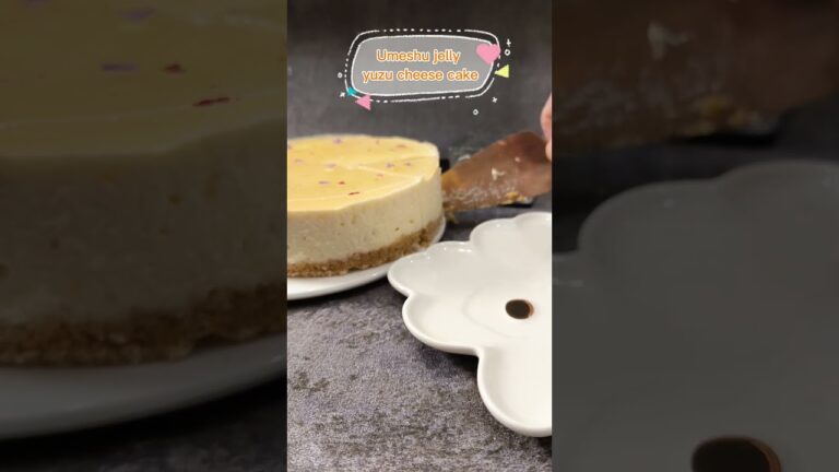 umeshu jelly yuzu cheese cake #shorts #cheesecake #yuzu #umeshu #shortvideo