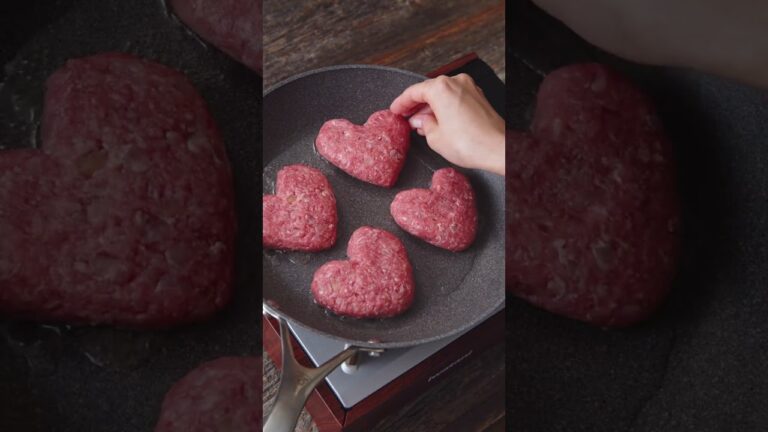 ハートいっぱいハンバーグ