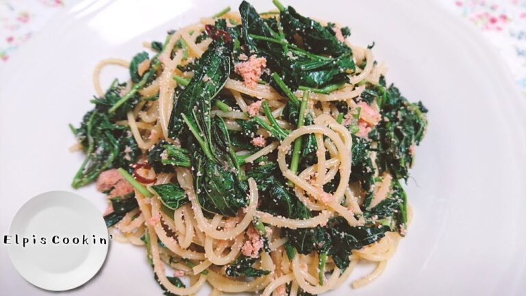 モロヘイヤと明太子のペペロンチーノ 【料理】