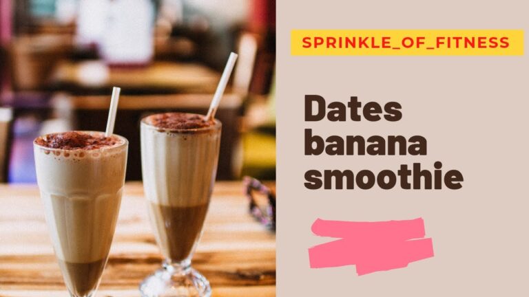 Dates Banana Smoothie (with coffee and chocolate) | 2mins easy and quick recipe |