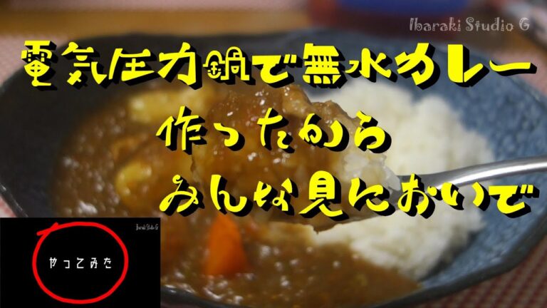 新企画、やってみた001　電気圧力鍋で無水カレーを作ってみた